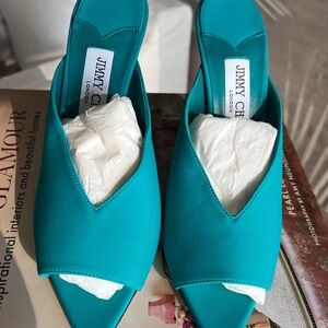 Jimmy Choo Vibrant Blue Mules